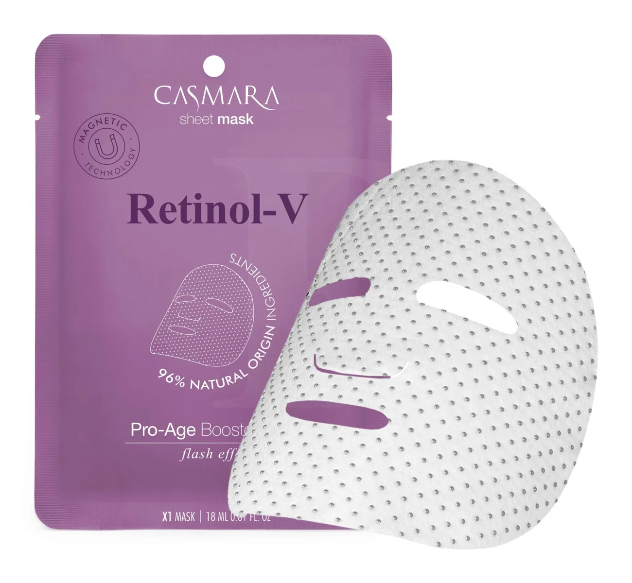 Casmara Pro-Age Booster sheet mask and pouch